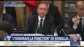 “Par un arrêté du préfet de police, M. Benalla s’est vu délivrer une autorisation de port d’armes sans que mon cabinet en ait été avisé”, déclare Gérard Collomb