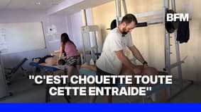 Incendies en Gironde: des kinés massent bénévolement les pompiers de retour d'intervention