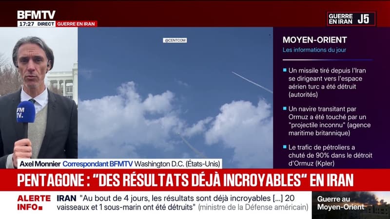 Guerre au Moyen-Orient: le secrétaire à la défense américain évoque des "résultats historiques" après quatre jours de guerre