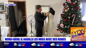 Isère: Jonas Olousouzian confectionne les robes des 15 demi-finalistes de Miss France