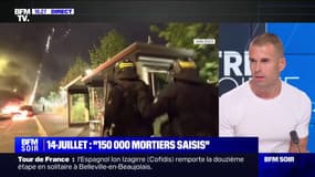 Pour Renaud Mazoyer (Alliance Police nationale), les mortiers d'artifice utilisés durant les émeutes "étaient un stock fait pour le 14-juillet"