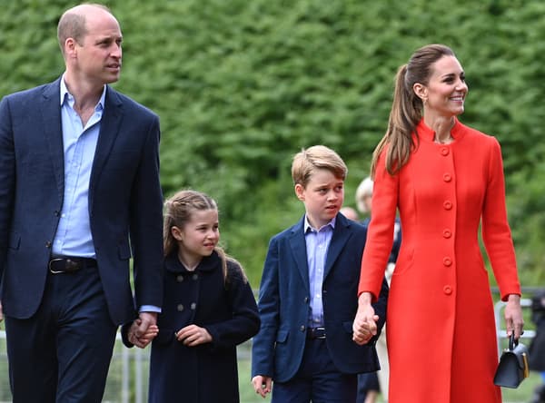 Kate, William et leurs enfants George et Charlotte, le 4 juin au Pays de Galles.