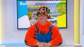 L'éboueur parisien et influenceur, Ludovic Franceschet, va porter la flamme olympique lors du relais. Il était sur le plateau de BFM Paris Île-de-France jeudi 18 avril 2024. 