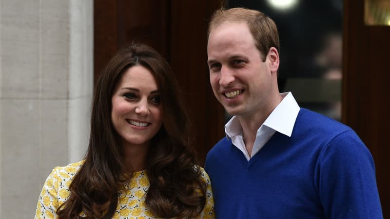 Kate Middleton et le prince William après la naissance de la princesse Charlotte en 2015