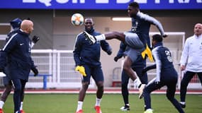 Samuel Umtiti à l'entraînement de l'équipe de France
