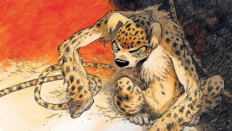 Détail de la couverture de "La Bête", relecture réaliste du Marsupilami