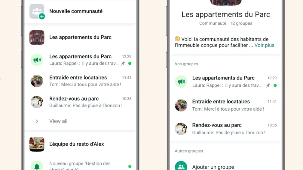 La nouvelle fonctions de communautés de WhatsApp La nouvelle fonctions de communautés de WhatsApp