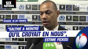 Écosse 16-20 France : "Galthié a montré qu'il croyait en nous", estime Fickou