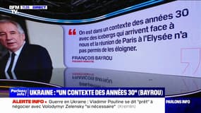 Ukraine: "Pour la première fois depuis 1945, la guerre peut arriver sur le sol européen", a déclaré François Bayrou auprès de membres du Socle commun