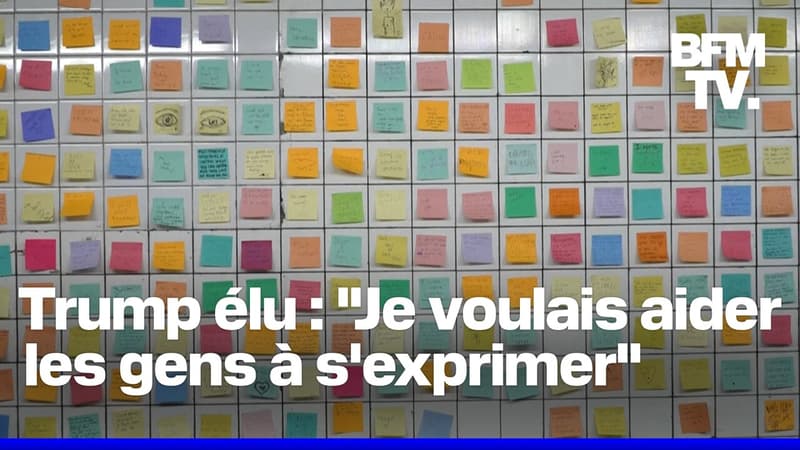 À New York, la thérapie du Post-it fait son retour dans le métro après l'élection de Donald Trump