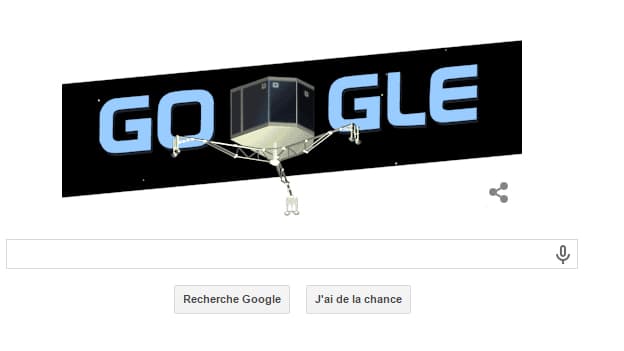 Le doodle du 13 novembre: l'atterrissage de Philae.