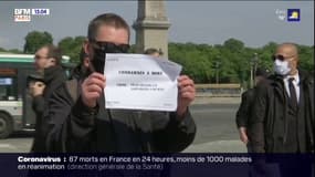 Les intermittents rassemblés place de la Concorde pour demander de l'aide à l'État