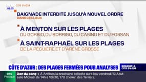 Côte d'Azur: des plages toujours fermées pour analyses après les intempéries 