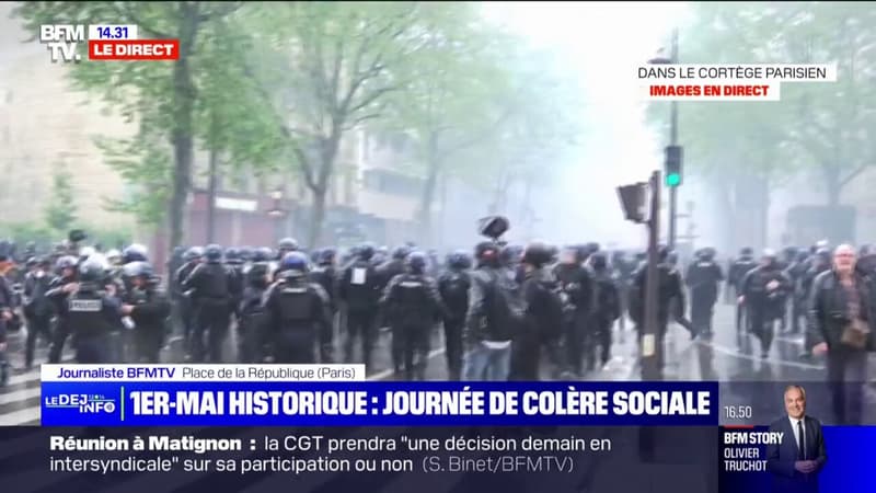 1er-Mai: déjà des tensions à Paris en tête de cortège