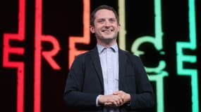 Elijah Wood lors de la conférence Ubisoft de l'E3 le 11 juin 2018 à Los Angeles. 