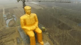 Statue géante de Mao Tsé-toung, photographiée le 4 janvier 2016 dans la région de Hunan, dans le centre de la Chine