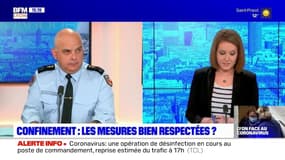 Confinement: les mesures sont-elles bien respectées ? Philippe Guimbert, commandant de Gendarmerie, était l'invité de BFM Lyon