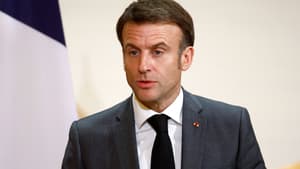 Le président de la République, Emmanuel Macron, le 18 mars 2024 à l'Élysée, lors des 80 ans du Conseil représentatif des institutions juives de France 