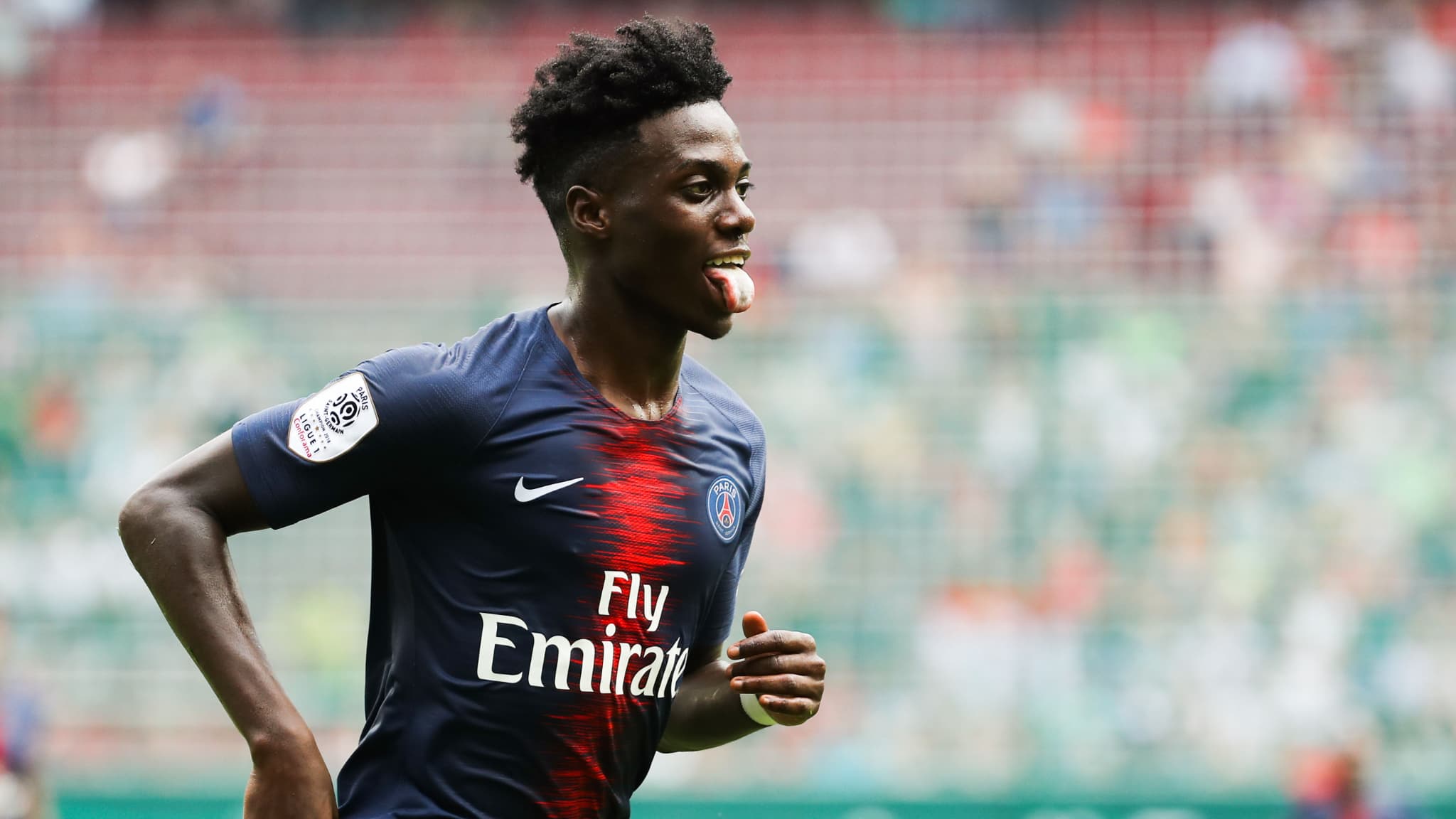 Timothy Weah, le 21 juillet 2018 avec le PSG
