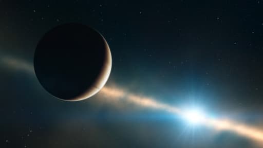 Une reproduction artistique de l'exoplanète Bêta Pictoris b