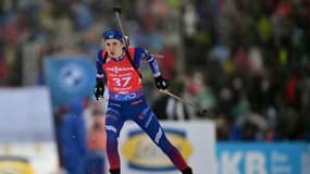 La Française Paula Botet participe à l'épreuve féminine de sprint 7,5 km de la Coupe du monde de biathlon à Oberhof, le 9 janvier 2025.