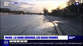 La décrue de la Seine s'amorce à Paris, mais certains tronçons de quais sont toujours inondés et restent fermés à la circulation.