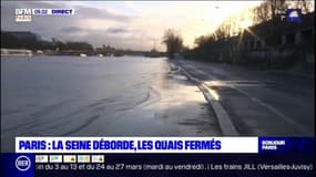 La décrue de la Seine s'amorce à Paris, mais certains tronçons de quais sont toujours inondés et restent fermés à la circulation.