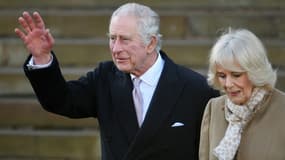 Le roi Charles III et la reine Camilla, le 20 janvier 2023 à Bolton