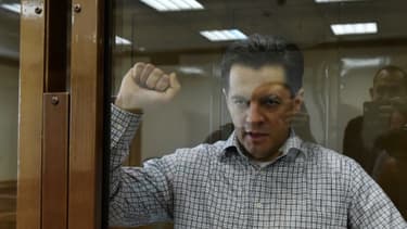 Le journaliste ukrainien Roman Souchtchenko lors de son procès dans un tribunal de MOscou, le 4 juin 2018
