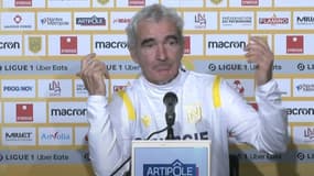 Raymond Domenech en conférence de presse, à Nantes le 31 décembre 2020