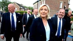 Marine Le Pen, leader du Rassemblement National, à Henin-Beaumont dans le Pas-de-Calais, le 8 mai 202.