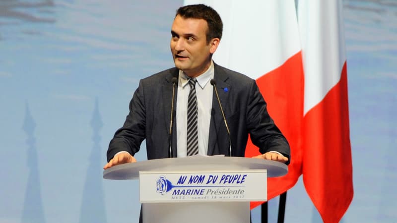 Florian Philippot lors d'un meeting pour la campagne présidentielle de Marine Le Pen, le 18 mars 2017 à Metz