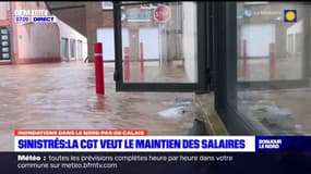 Inondations dans le Nord-Pas-de-Calais: la CGT veut le maintien des salaires