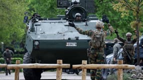Des militaires belges dans le nord du pays participant à la traque de Jürgen Conings