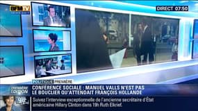 Politique Première: Conférence sociale: "François Hollande, le Premier ministre de Manuel Valls" - 08/07