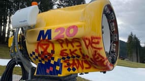 Un canon à neige vandalisé dans la station des Gets