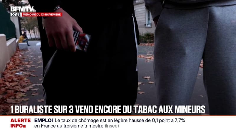"C'est encore beaucoup trop": un buraliste sur trois vend encore du tabac aux mineurs, selon une association