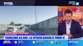 Île-de-France: la vitesse sur deux tronçons, de l'A4 et de l'A86, va baisser à 70km/h