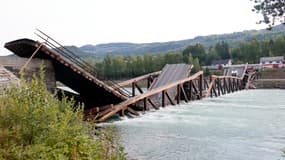 Le pont de Tretten s'est effondré le 15 août. 