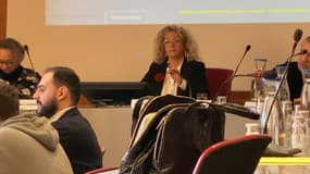 Nathalie Bicais, maire de La Seyne-sur-Mer (Var), lors du conseil municipal du jeudi 18 janvier 2024.