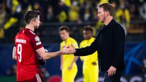 Robert Lewandowski et Julian Nagelsmann avec le Bayern en 2022.