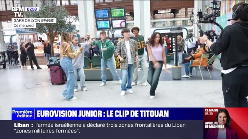 Sur le tournage du clip de Titouan, le représentant de la France à l'Eurovision Junior