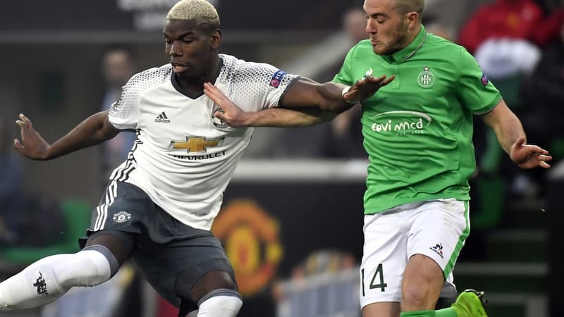 Paul Pogba au duel avec Jordan Veretout