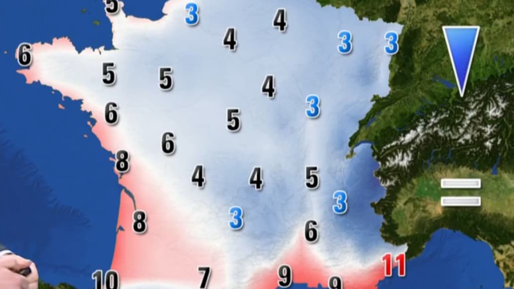 Les températures de ce mercredi 17 janvier dans la matinée Les températures de ce mercredi 17 janvier dans la matinée
