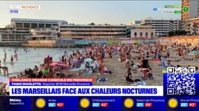 Canicule: les Marseillais à la plage le soir pour lutter contre les chaleurs nocturnes 