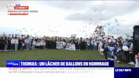 Crépol: un lâché de ballons et une minute d'applaudissements en hommage à Thomas, tué lors d'un bal 