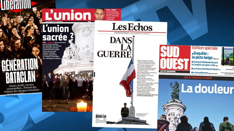 Les événements de vendredi 13 s'affichent toujours en une de la presse.