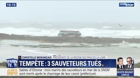 La présidente de la région des Pays de la Loire salue "le courage des bénévoles" de la SNSM