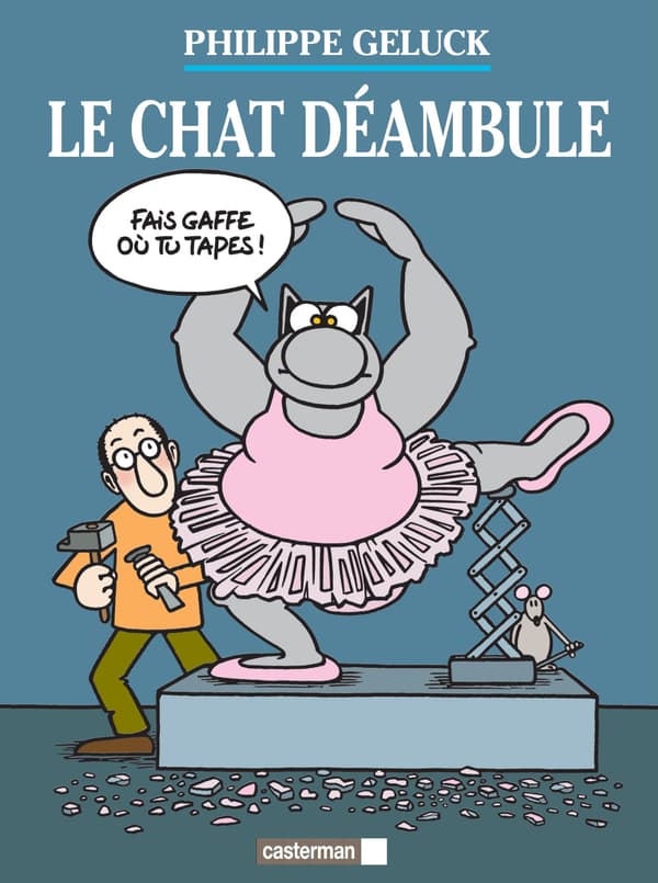 Couverture du catalogue de l'exposition "Le Chat déambule" de Philippe Geluck Couverture du catalogue de l'exposition "Le Chat déambule" de Philippe Geluck
