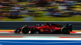 Carlos Sainz sur les essais du GP des Etats-Unis, le 22 octobre 2022
